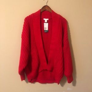 NWT H&M Red Cardigan - Size XL